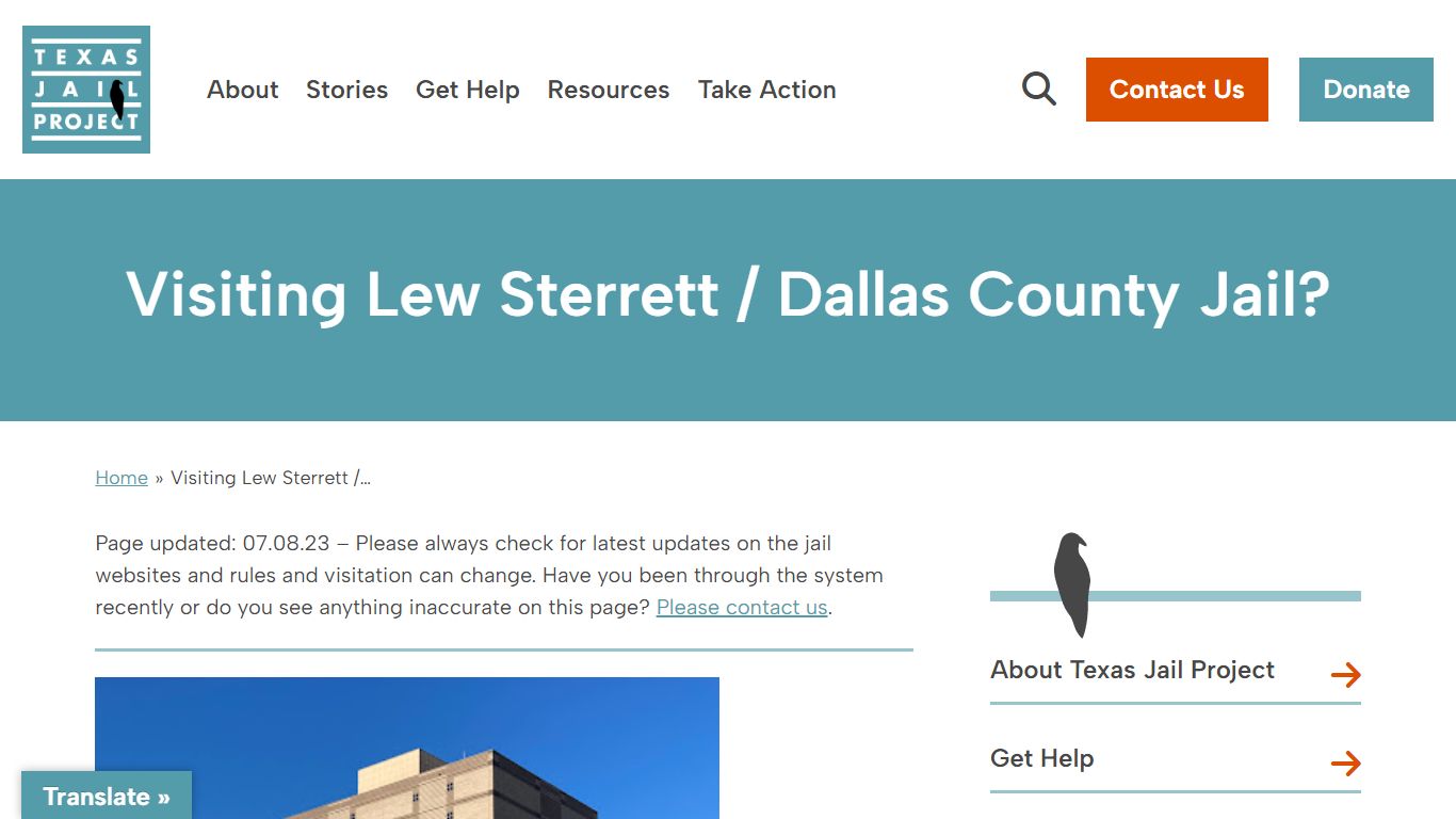 Visiting Lew Sterrett / Dallas County Jail? - Texas Jail Project