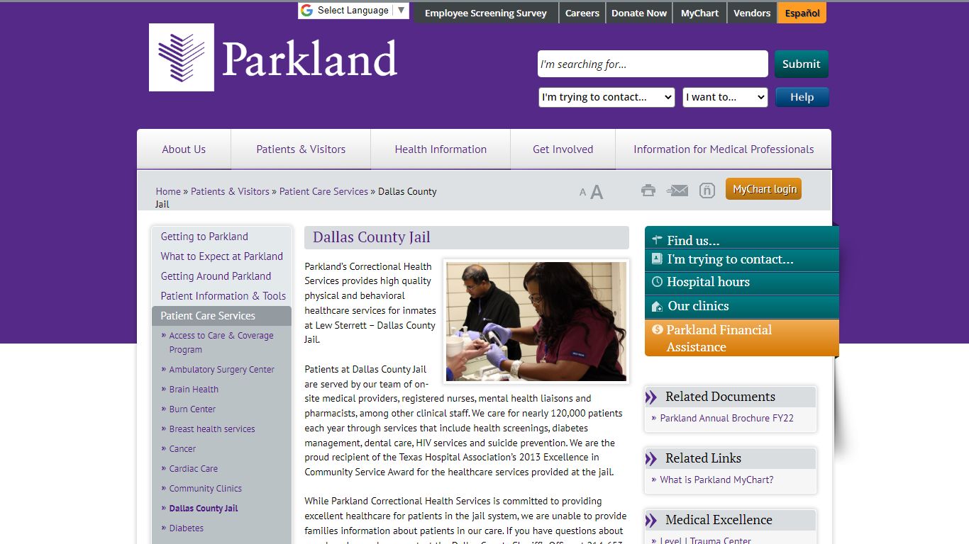 Dallas County Jail | Parkland Health